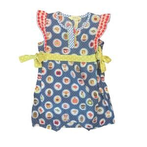 Matilda Jane Teacher's Pet Short Romper 6-12 Months Baby Ruffles Bubble Romper